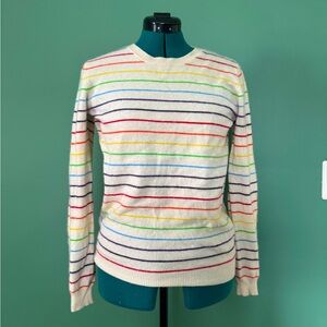 Rainbow Striped Cashmere Sweater